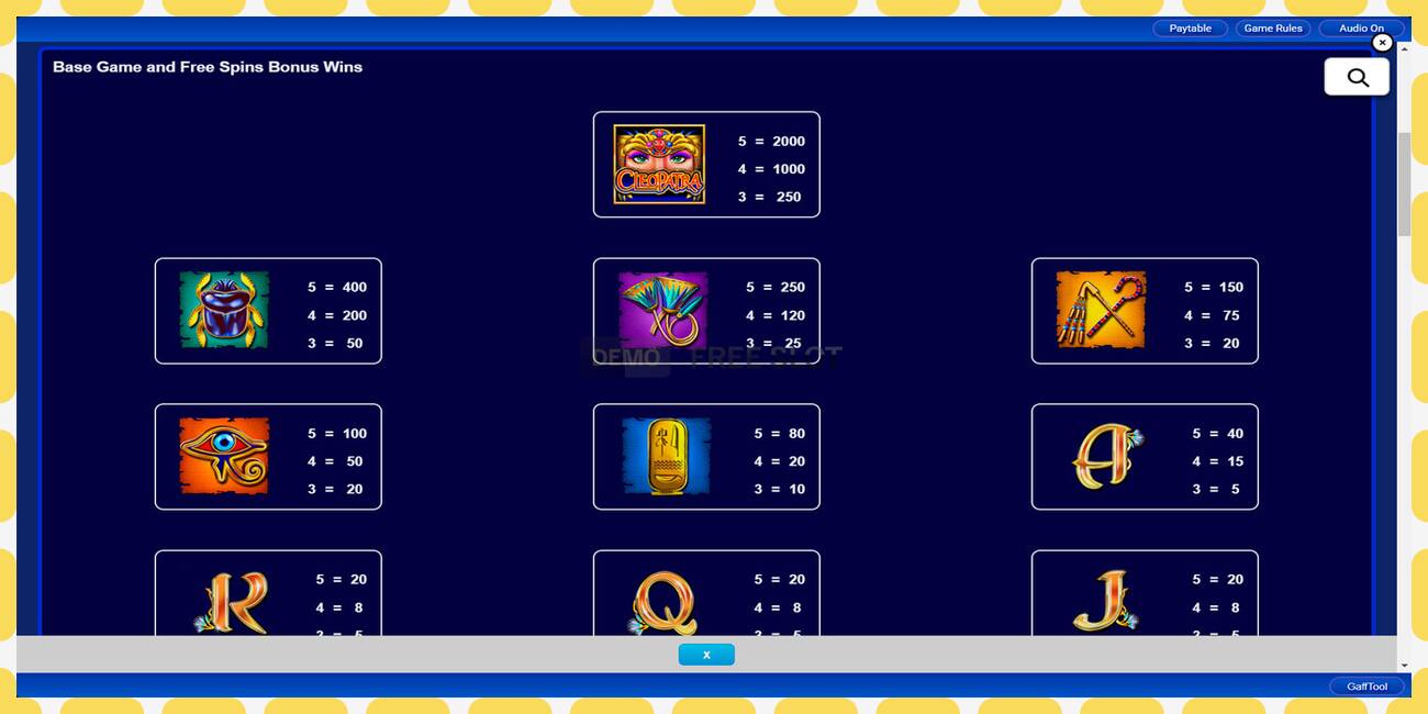 डेमो स्लॉट Cleopatra Hyper Hits विनामूल्य आणि नोंदणीशिवाय, चित्र - १