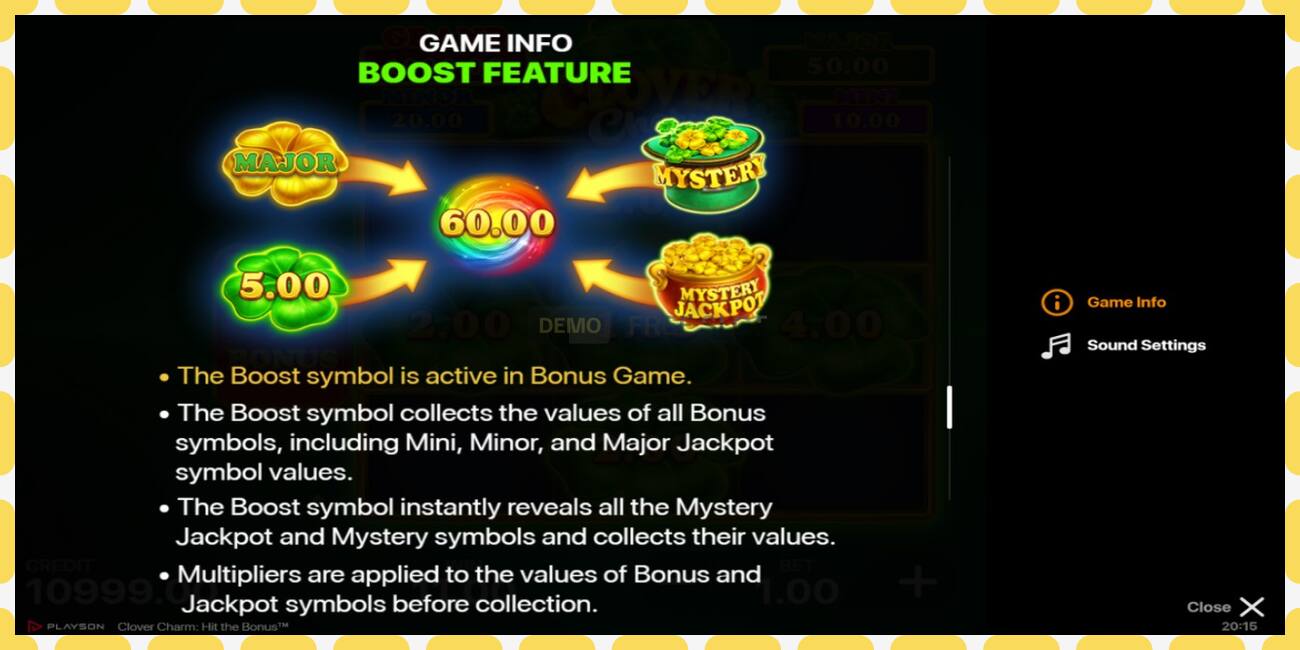 Demo slot Clover Charm: Hit the Bonus free and without registration, picture - 1