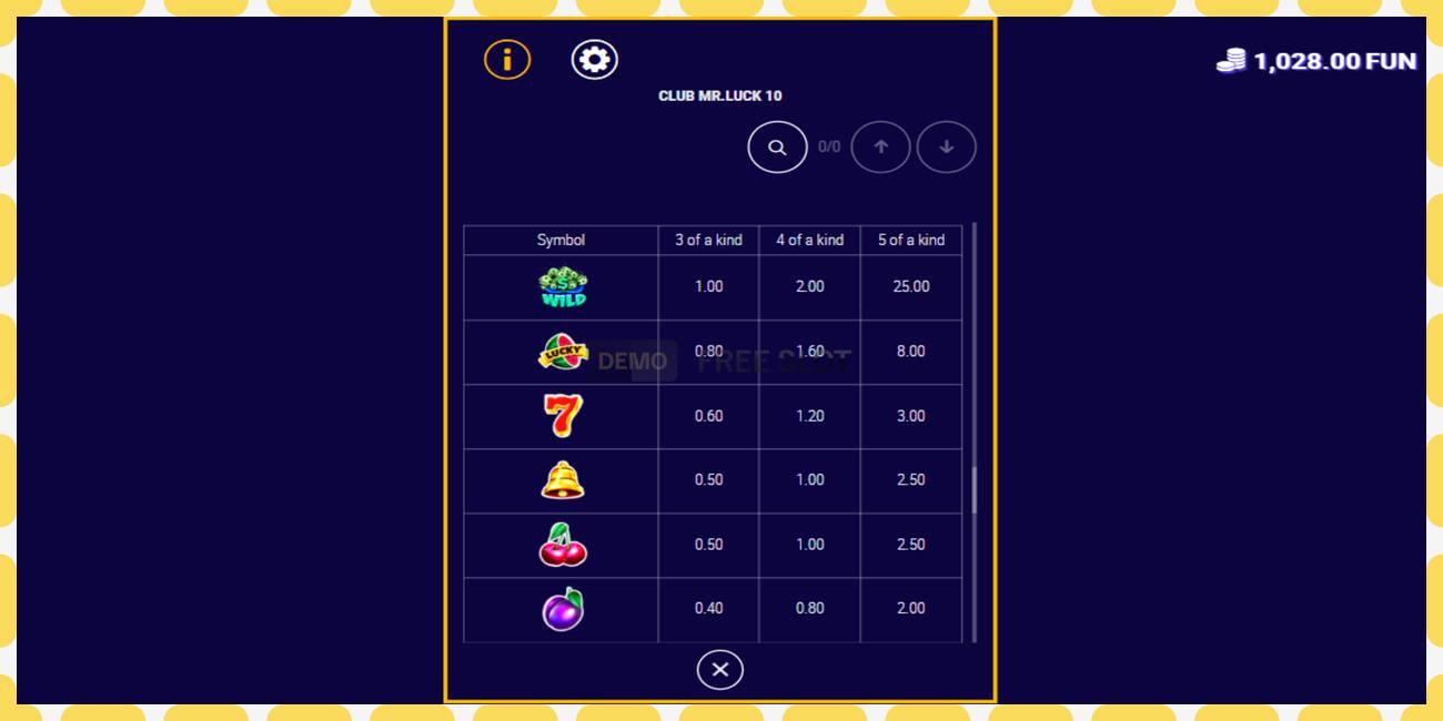 Demo rifa Club Mr. Luck 10 ókeypis og án skráningar, mynd - 1