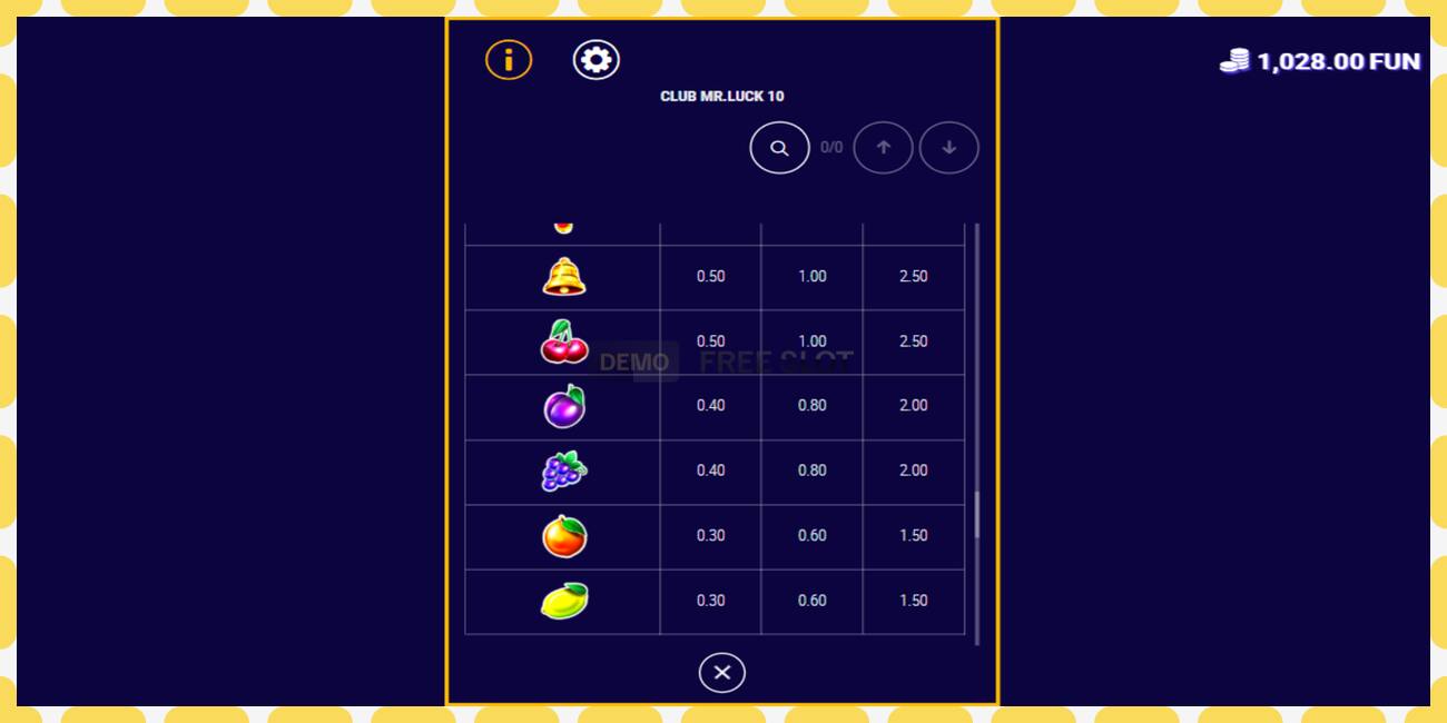 Demo rifa Club Mr. Luck 10 ókeypis og án skráningar, mynd - 1