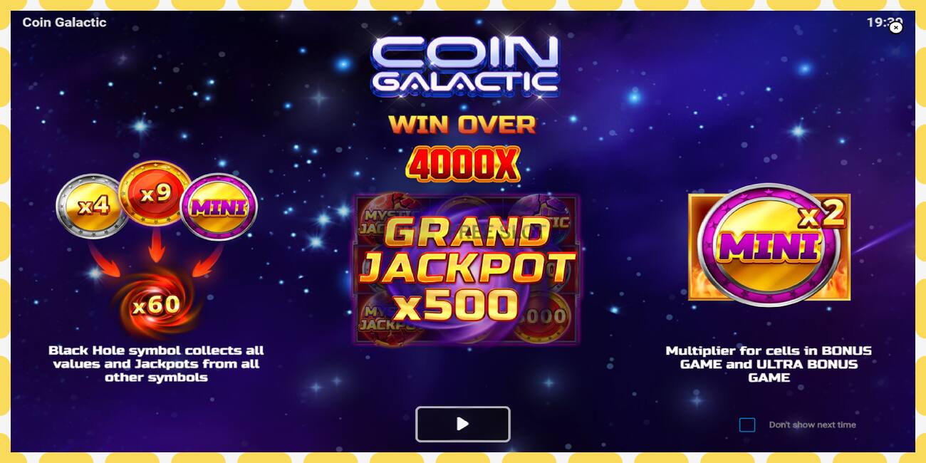 Demo slot Coin Galactic free and without registration, picture - 1