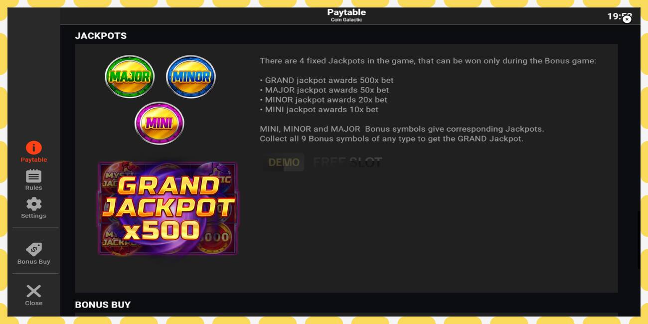 Demo slot Coin Galactic free and without registration, picture - 1