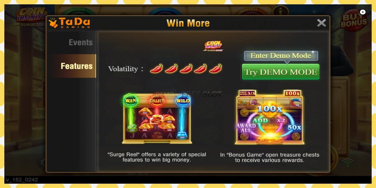 Demo slot Coin Infinity Surge Reel free and without registration, picture - 1