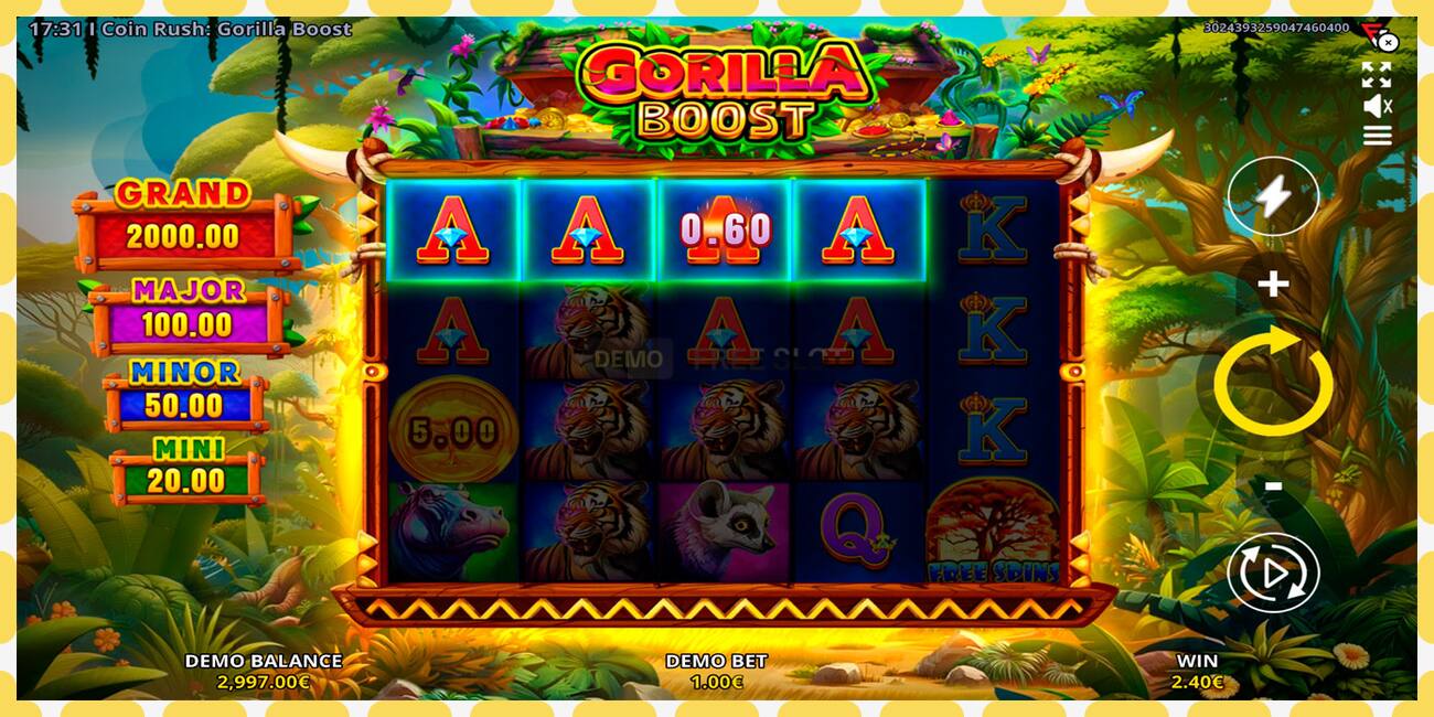 Demo slot Coin Rush: Gorilla Boost free and without registration, picture - 1