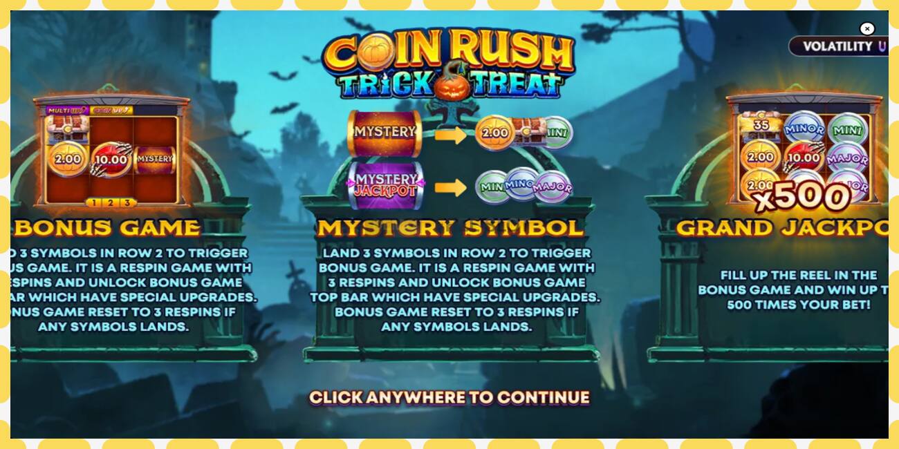 Gniazdo demonstracyjne Coin Rush: Trick o Treat bezpłatnie i bez rejestracji, zdjęcie - 1