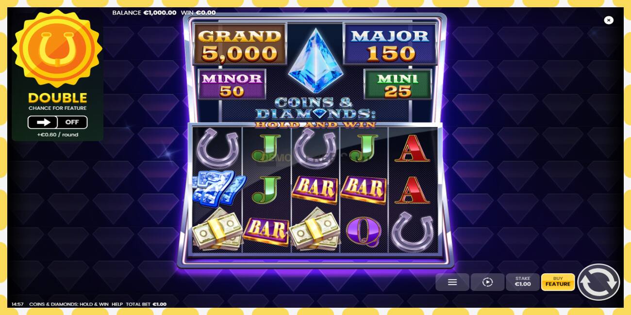 Demo yuvası Coins & Diamonds: Hold and Win ücretsiz ve kayıt olmadan, resim - 1