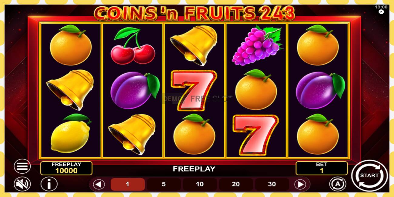 Demo-spor Coinsn Fruits 243 gratis og uten registrering, bilde - 1