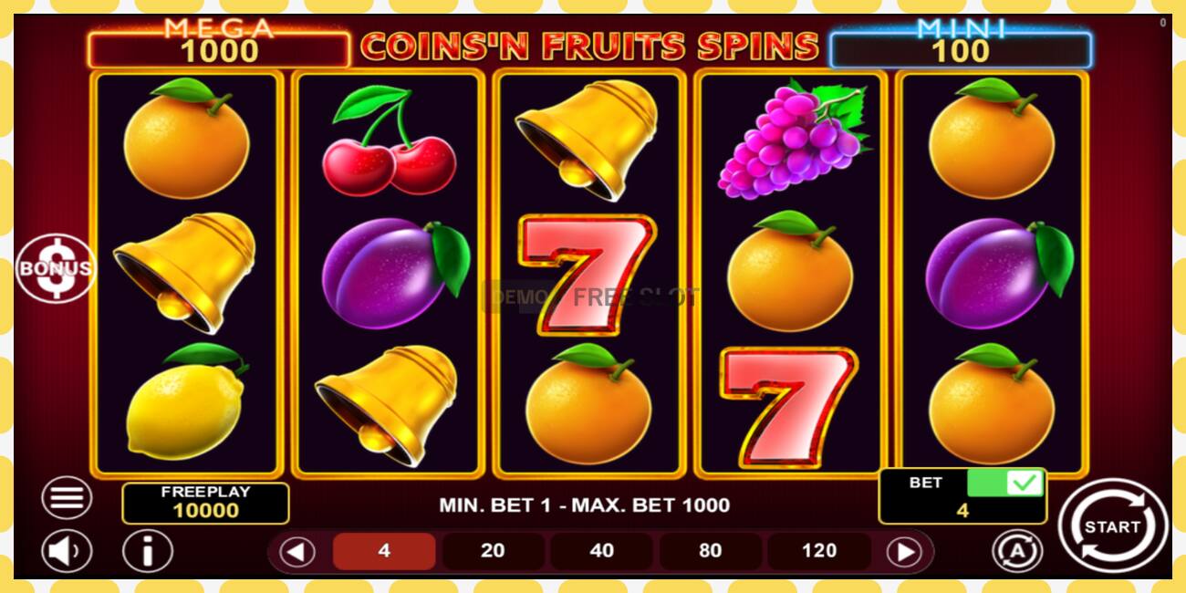 Demo slot Coinsn Fruits Spins free and without registration, picture - 1