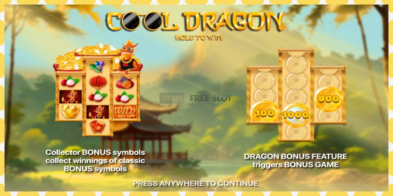 Demo slot Cool Dragon: Hold to Win free and without registration, picture - 1