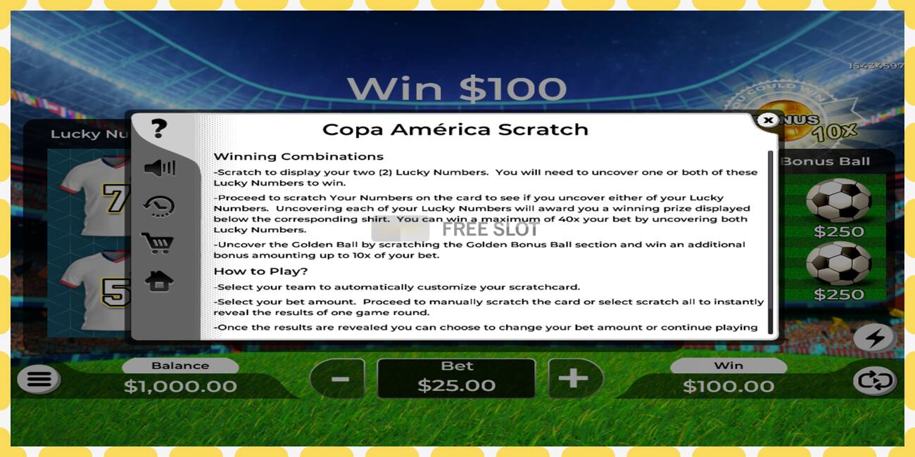 Demo slot Copa America free and without registration, picture - 1