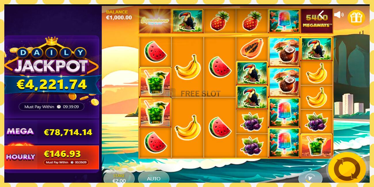 Demo slot Copacabana Megaways free and without registration, picture - 1