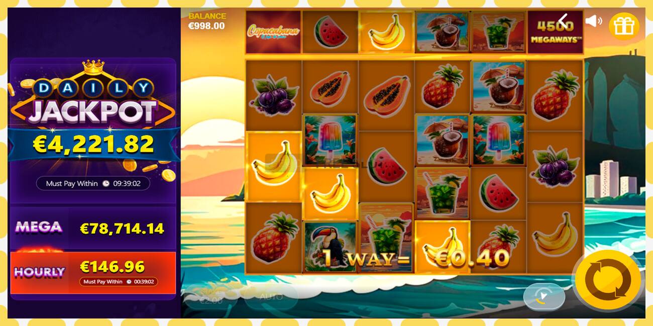 Demo slot Copacabana Megaways free and without registration, picture - 1