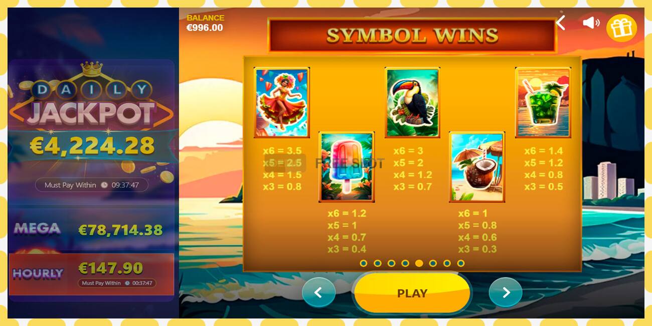 Demo slot Copacabana Megaways free and without registration, picture - 1