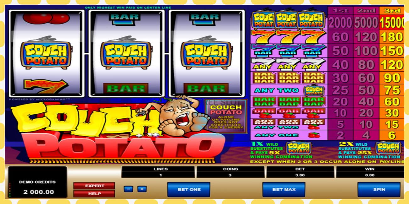 Demo slot Couch Potato free and without registration, picture - 1