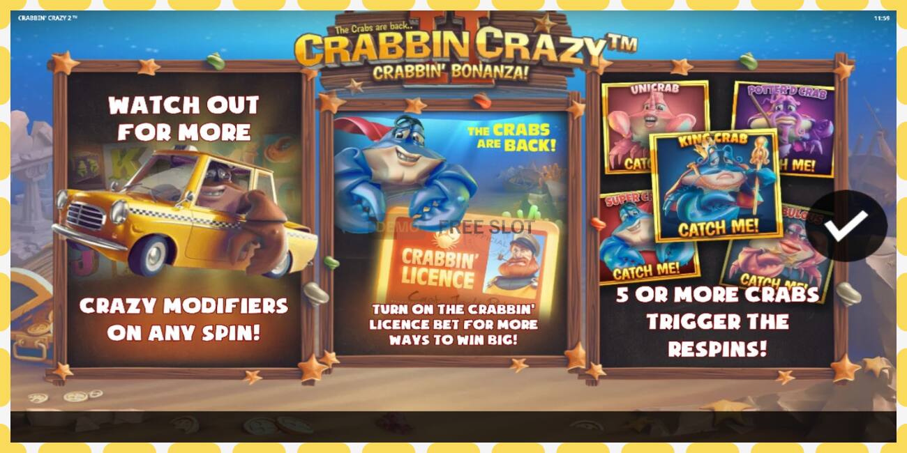 Demo slot Crabbin Crazy 2 free and without registration, picture - 1