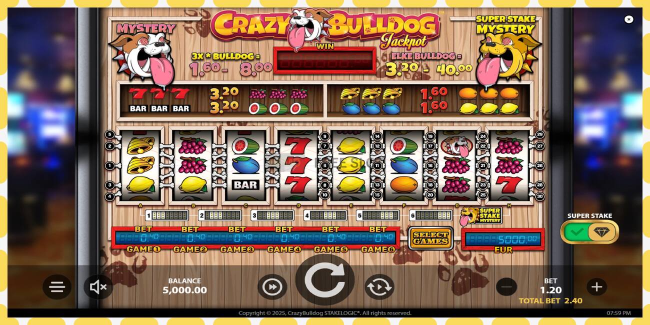 Demo slot Crazy Bulldog free and without registration, picture - 1