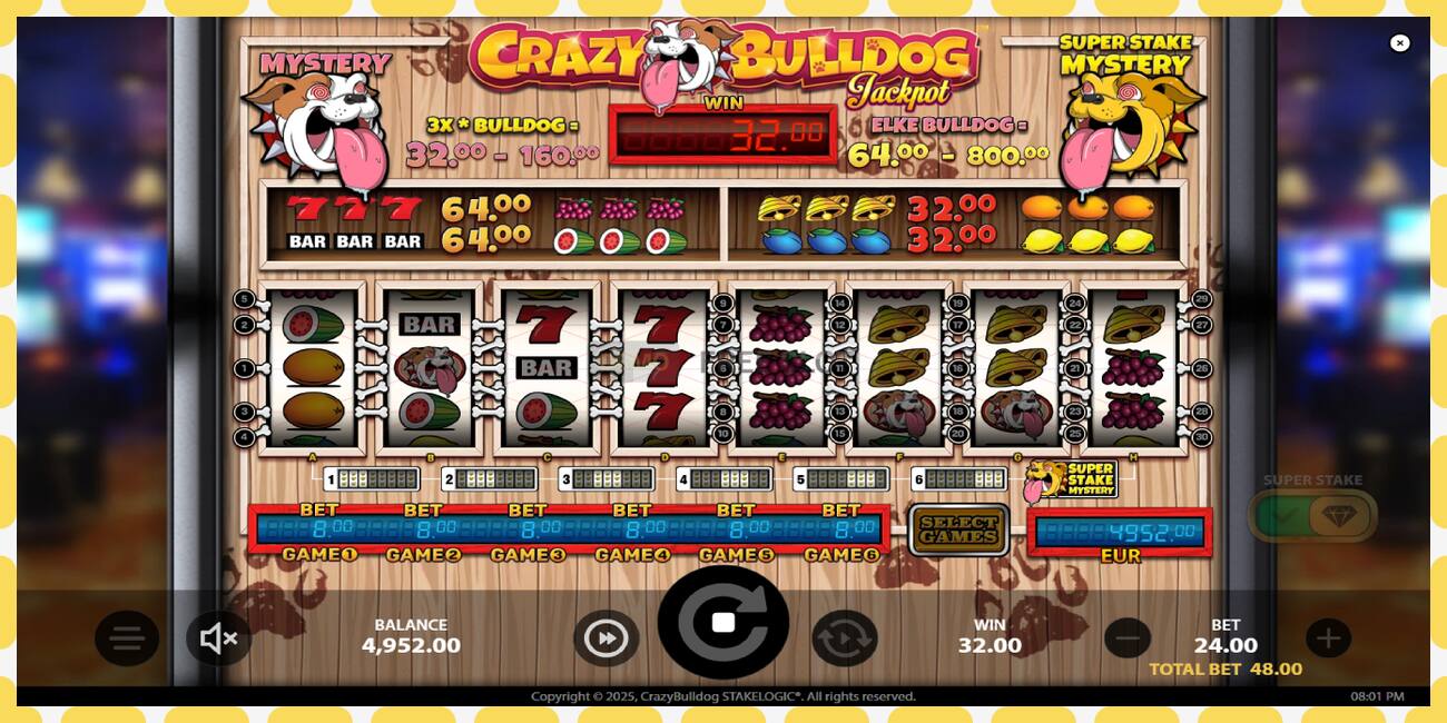 Demo slot Crazy Bulldog free and without registration, picture - 1