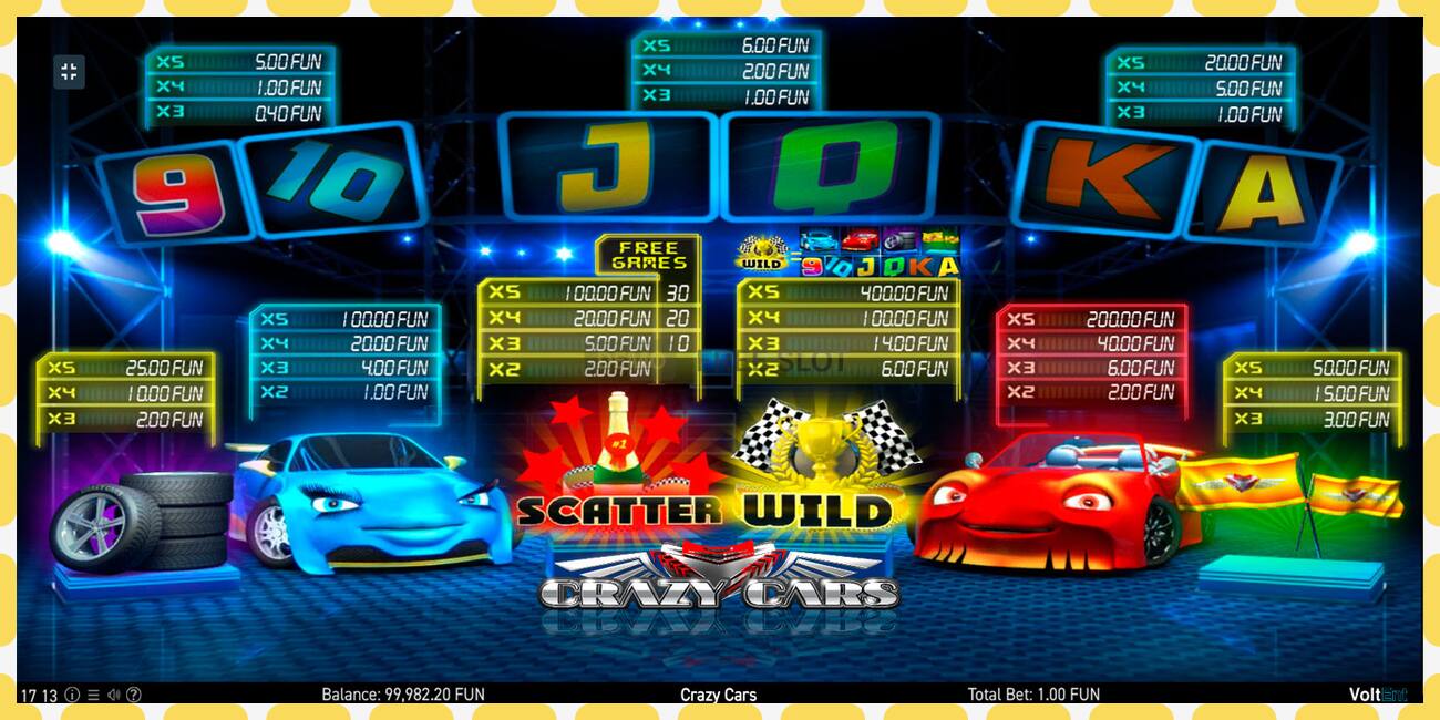 Demo slot Crazy Cars free and without registration, picture - 1