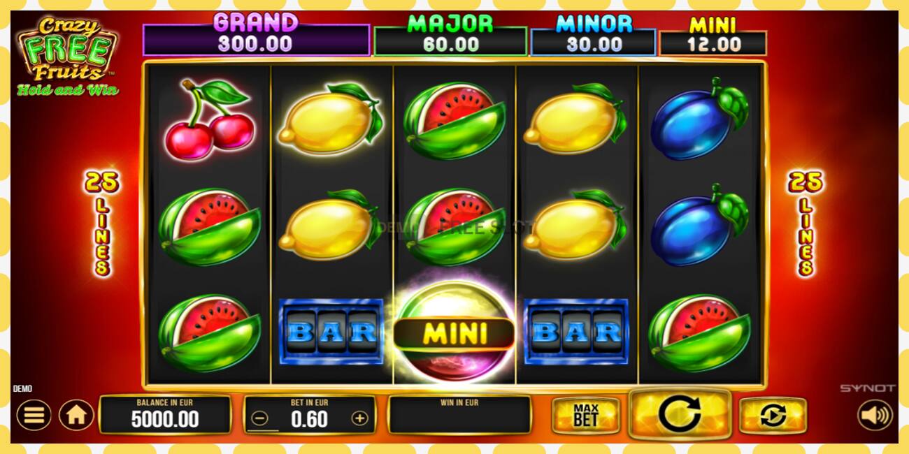 Demo-spor Crazy Free Fruits gratis og uten registrering, bilde - 1