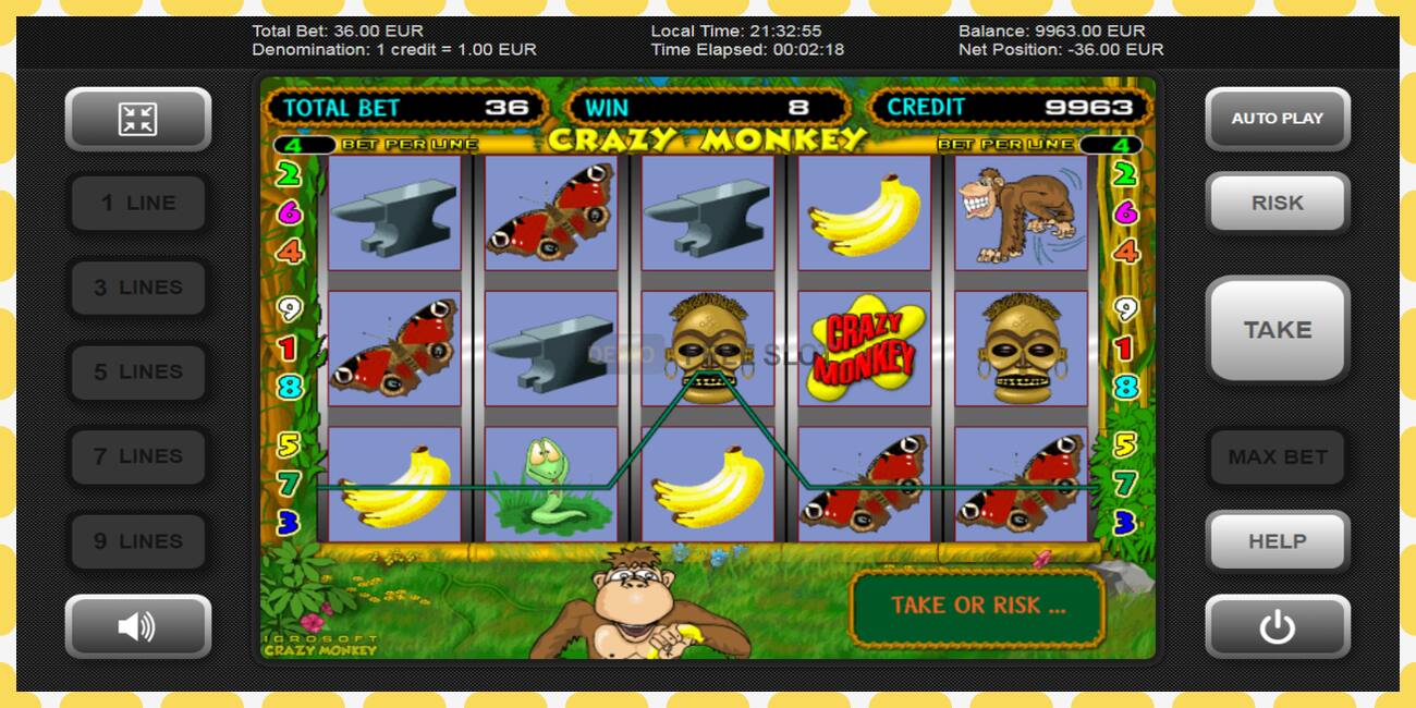 Demo slot Crazy Monkey free and without registration, picture - 1