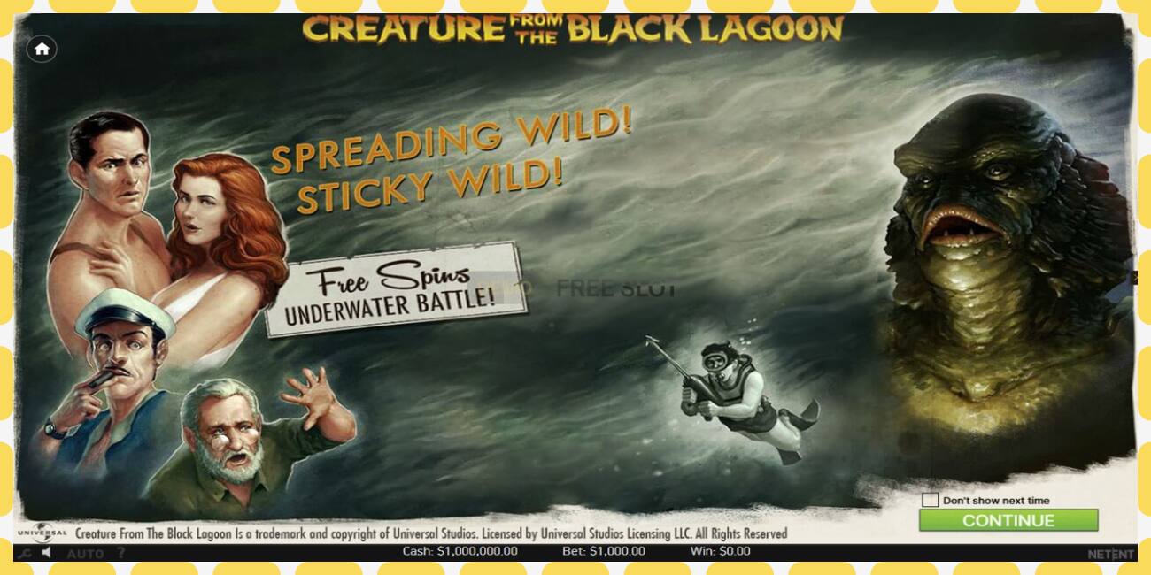 Demo slot Creature From The Black Lagoon free and without registration, picture - 1