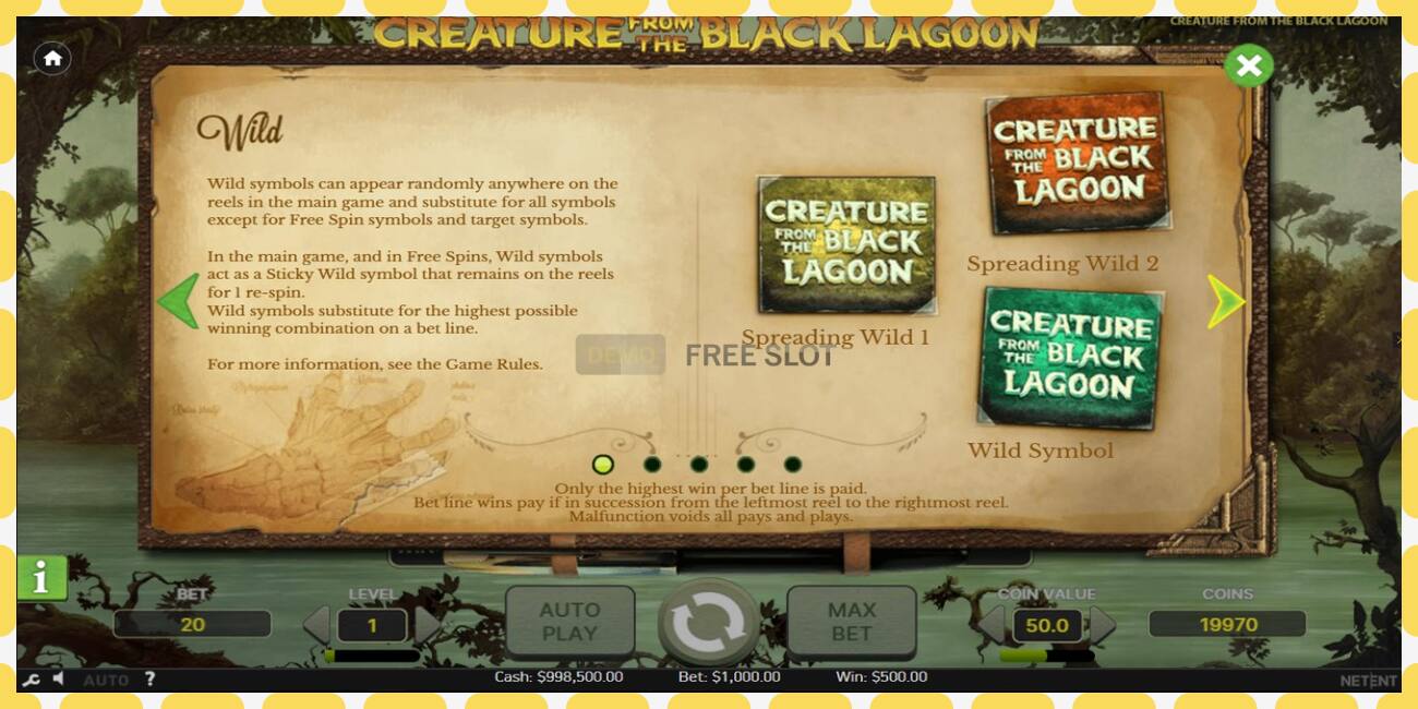 Demo slot Creature From The Black Lagoon free and without registration, picture - 1