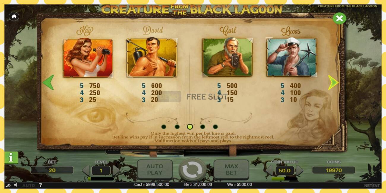 Demo slot Creature From The Black Lagoon free and without registration, picture - 1