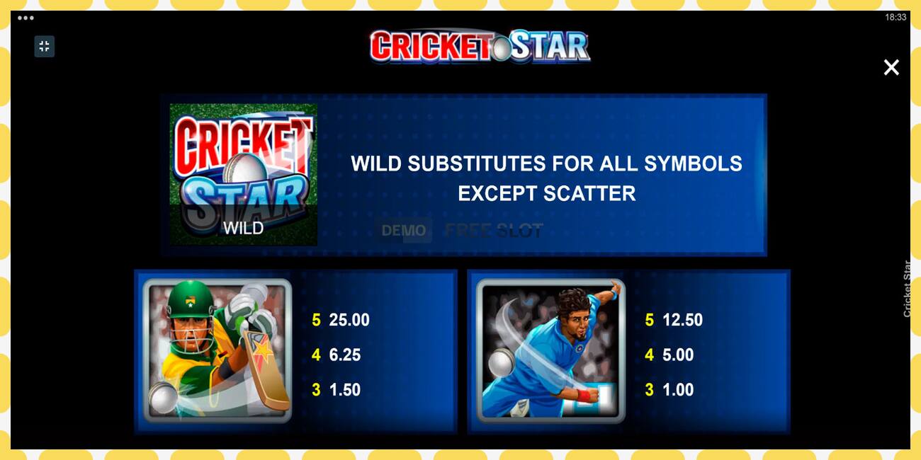 Demo slot Cricket Star free and without registration, picture - 1