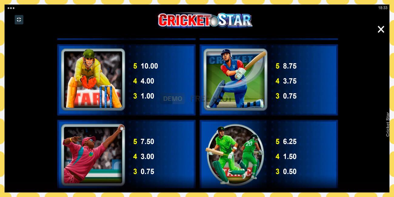 Demo slot Cricket Star free and without registration, picture - 1