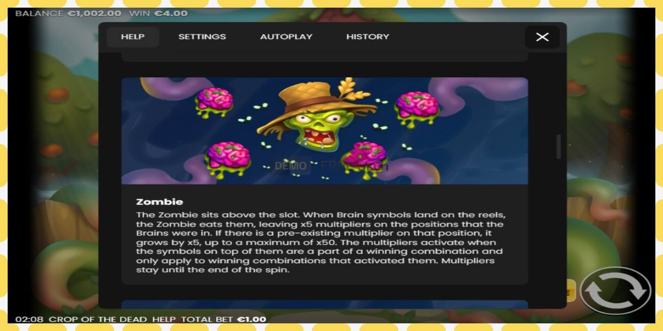 Demo slot Crop of the Dead free and without registration, picture - 1