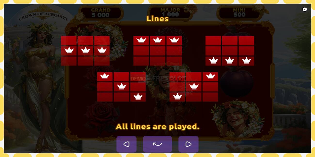 Demo slot Crown of Afrodita free and without registration, picture - 1