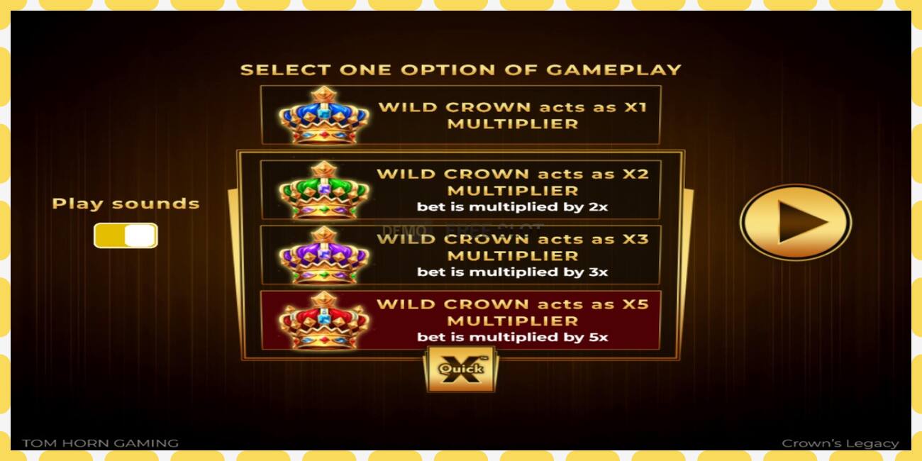 Demo slot Crowns Legacy free and without registration, picture - 1