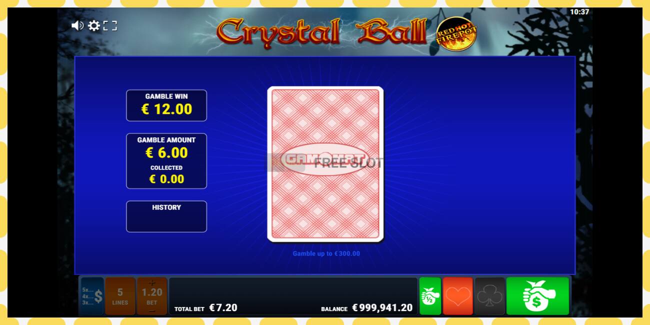 រន្ធដោតសាកល្បង Crystal Ball Red Hot Firepot ឥតគិតថ្លៃនិងដោយគ្មានការចុះឈ្មោះ, រូបភាព - ១