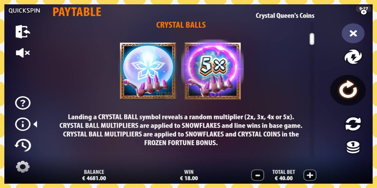 Demo slot Crystal Queens Coins free and without registration, picture - 1