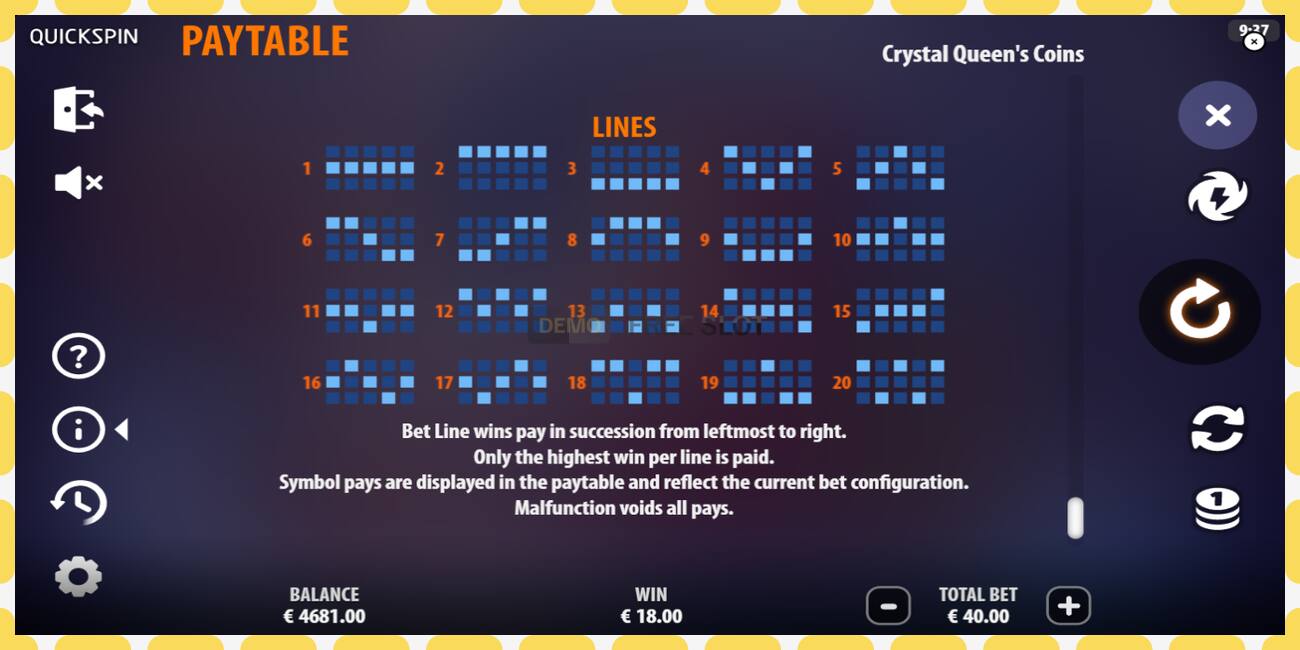 Demo slot Crystal Queens Coins free and without registration, picture - 1