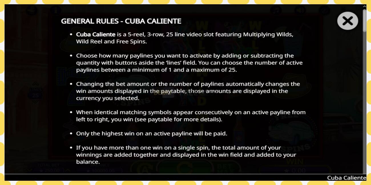 Demo slot Cuba Caliente free and without registration, picture - 1