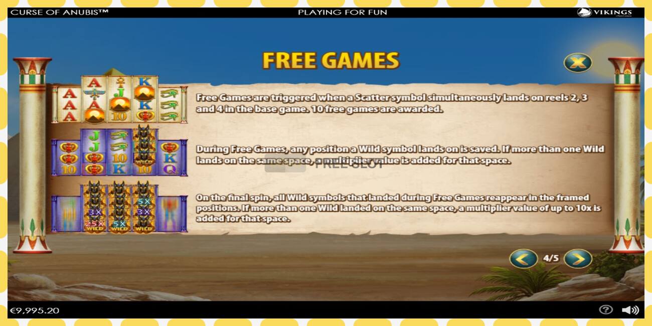 Demo slot Curse of Anubis free and without registration, picture - 1