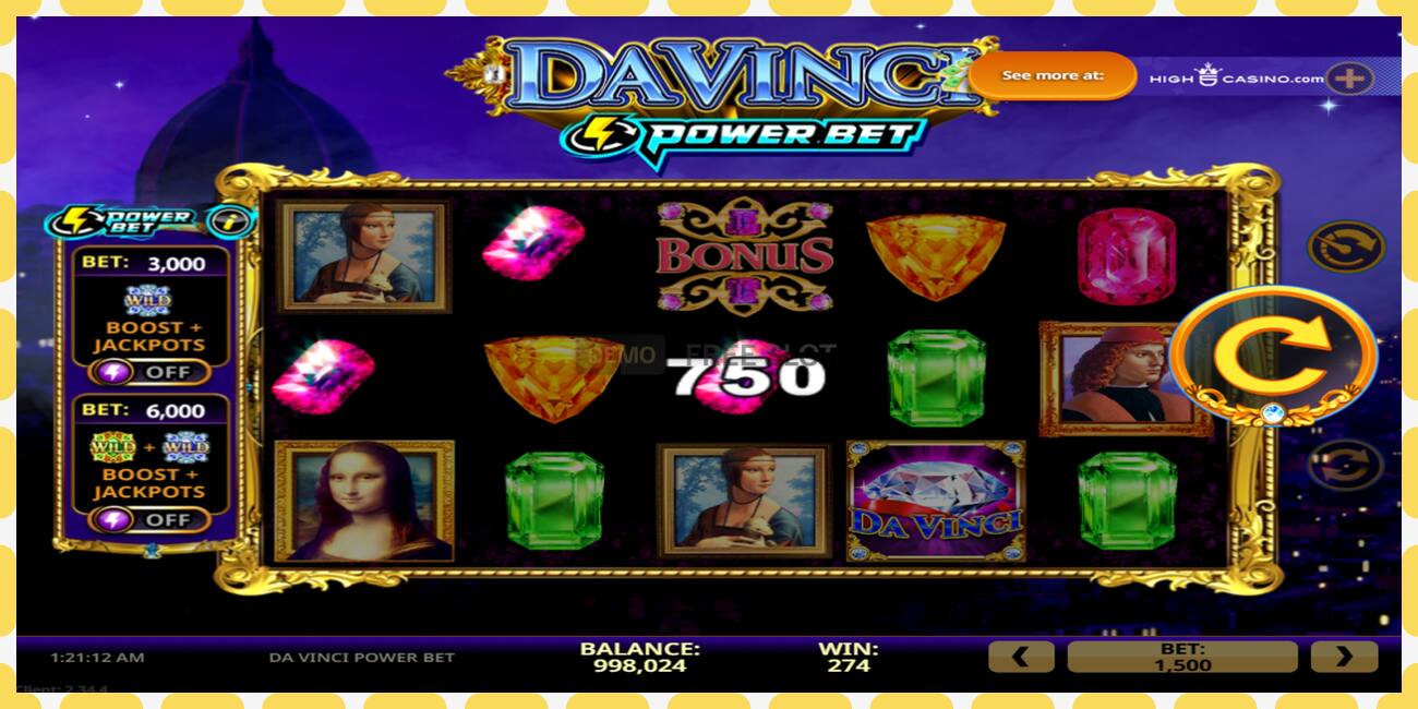 Demo slot Da Vinci Power Bet free and without registration, picture - 1