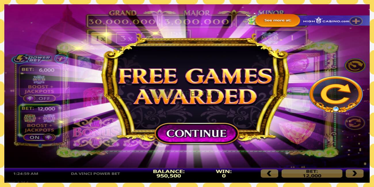 Demo slot Da Vinci Power Bet free and without registration, picture - 1