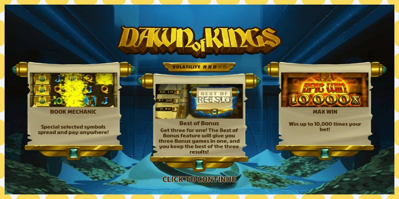 Demo yuvası Dawn of Kings ücretsiz ve kayıt olmadan, resim - 1