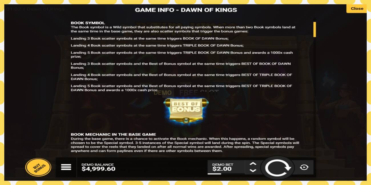 Demo slot Dawn of Kings free and without registration, picture - 1