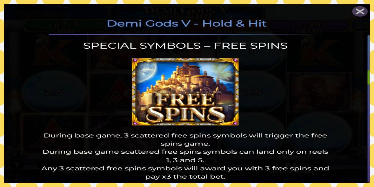 Demo slot Demi Gods V Hold & Hit free and without registration, picture - 1