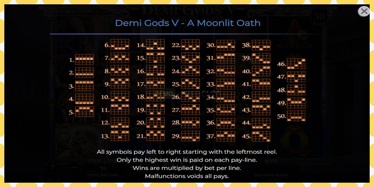 Demo slot Demi Gods V – A Moonlit Oath free and without registration, picture - 1