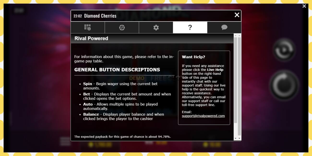 Demo slot Diamond Cherries free and without registration, picture - 1