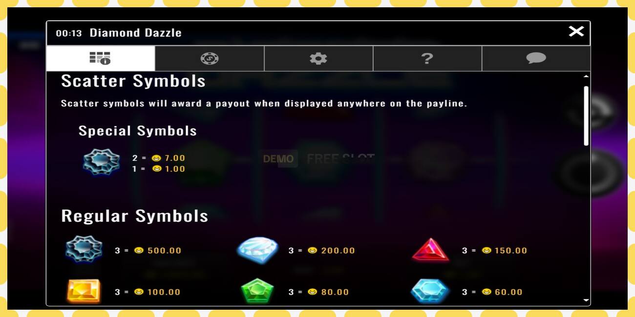 Demo slot Diamond Dazzle free and without registration, picture - 1