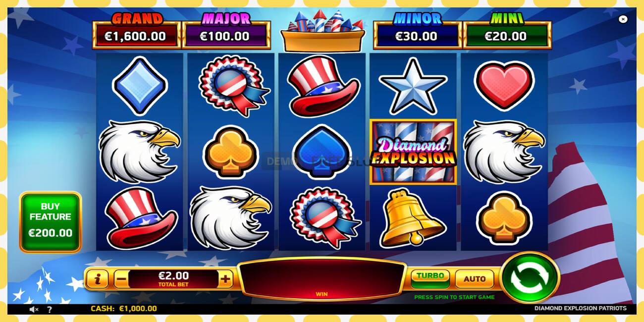 Demo slot Diamond Explosion Patriots zadarmo a bez registrácie, obrázok - 1