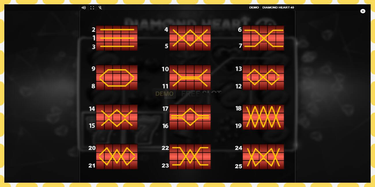 Demo yuvası Diamond Heart 40 ücretsiz ve kayıt olmadan, resim - 1