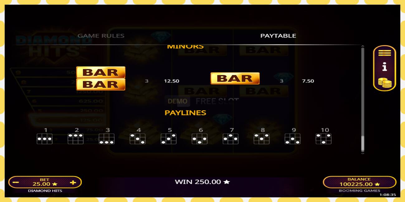 Demo slot Diamond Hits free and without registration, picture - 1