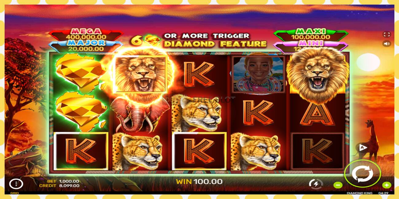 Demo slot Diamond King නොමිලේ සහ ලියාපදිංචියකින් තොරව, පින්තූරය - 1