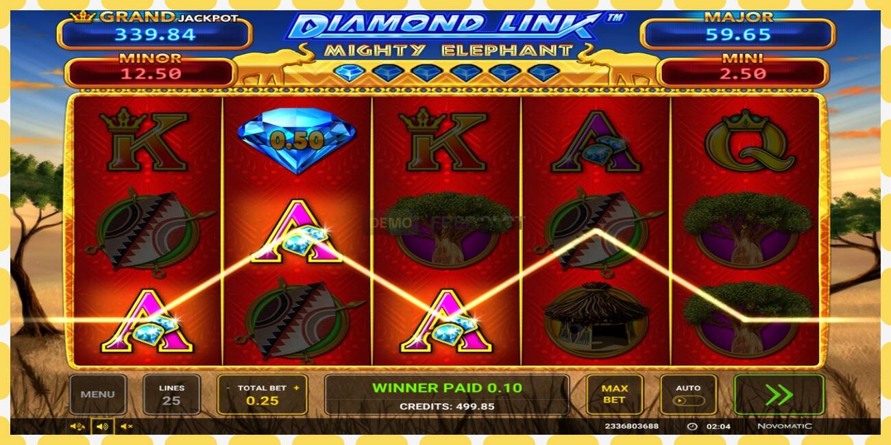 Demo-spor Diamond Link: Mighty Elephant gratis og uten registrering, bilde - 1